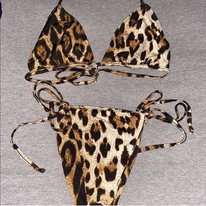 Fashion Nova Leopard Print Bikini